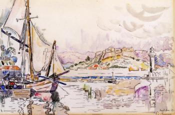 (image for) Handmade oil painting Copy paintings of famous artists Paul Signac paintings artwork Antibes - Click Image to Close
